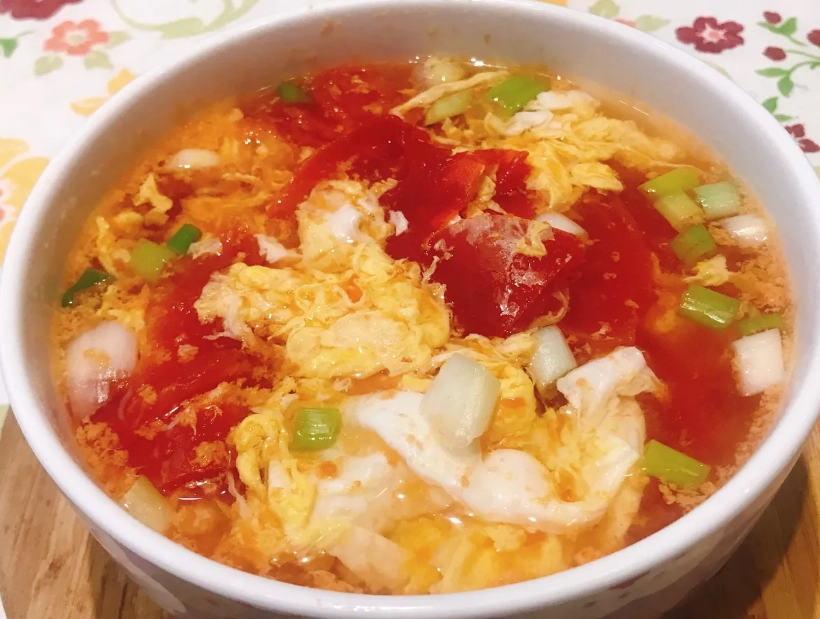 番茄豆腐蛋花湯做法