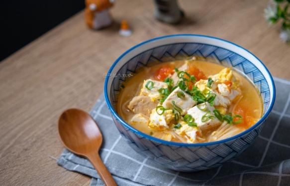 番茄豆腐蛋花湯食譜