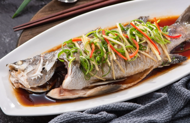 百花鱸魚清蒸
